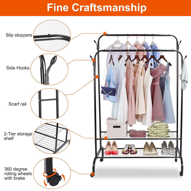 Garment Clothing Hanging Rack Closet & Storage - DailySale