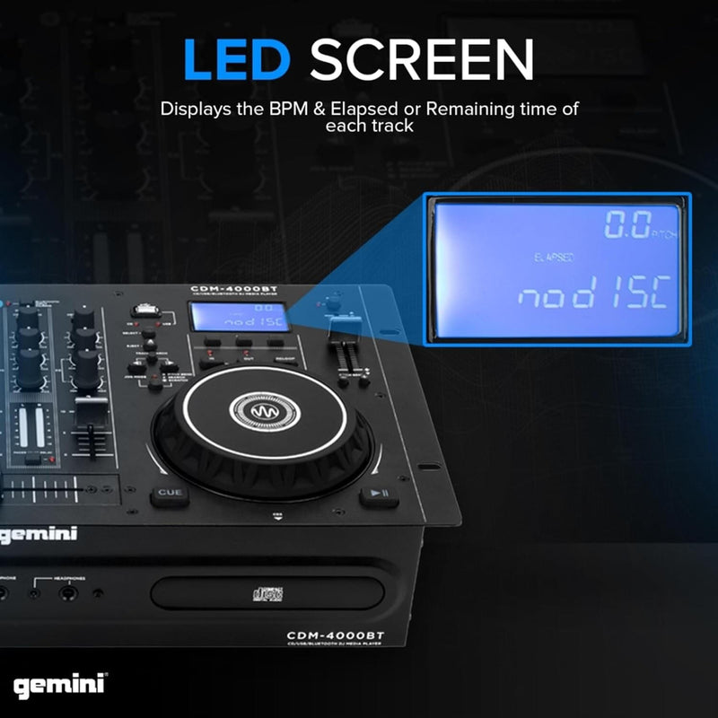 Gemini Sound CDM-4000BT DJ Mixer (Refurbished) Audio Accessories - DailySale