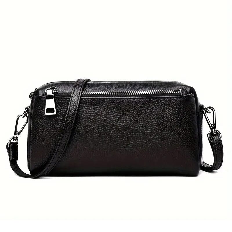 Genuine Leather Crossbody Bag Shoulder Small Square Bag Bags & Travel Black - DailySale