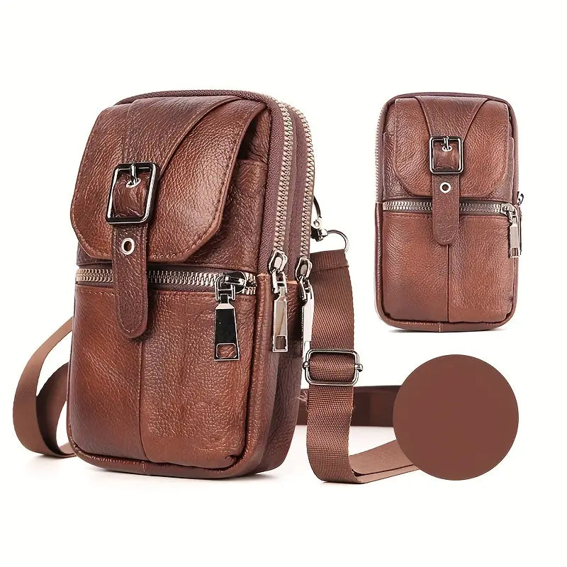 Genuine Leather Multifunctional Cell Phone Bag Bags & Travel Coffee - DailySale