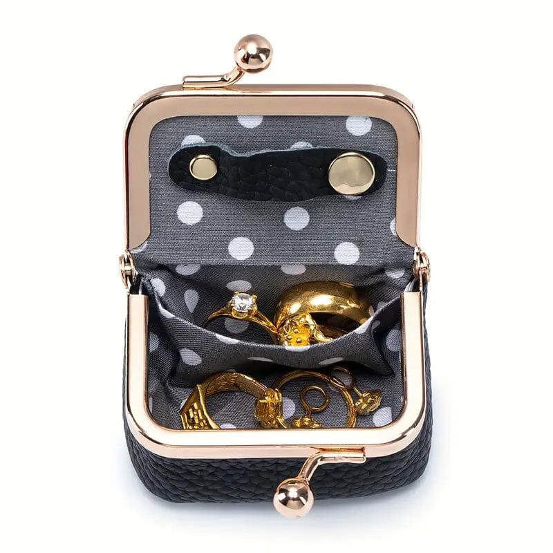 Genuine Leather Vintage-Inspired Coin Purse with Kiss Lock Handbags & Wallets - DailySale