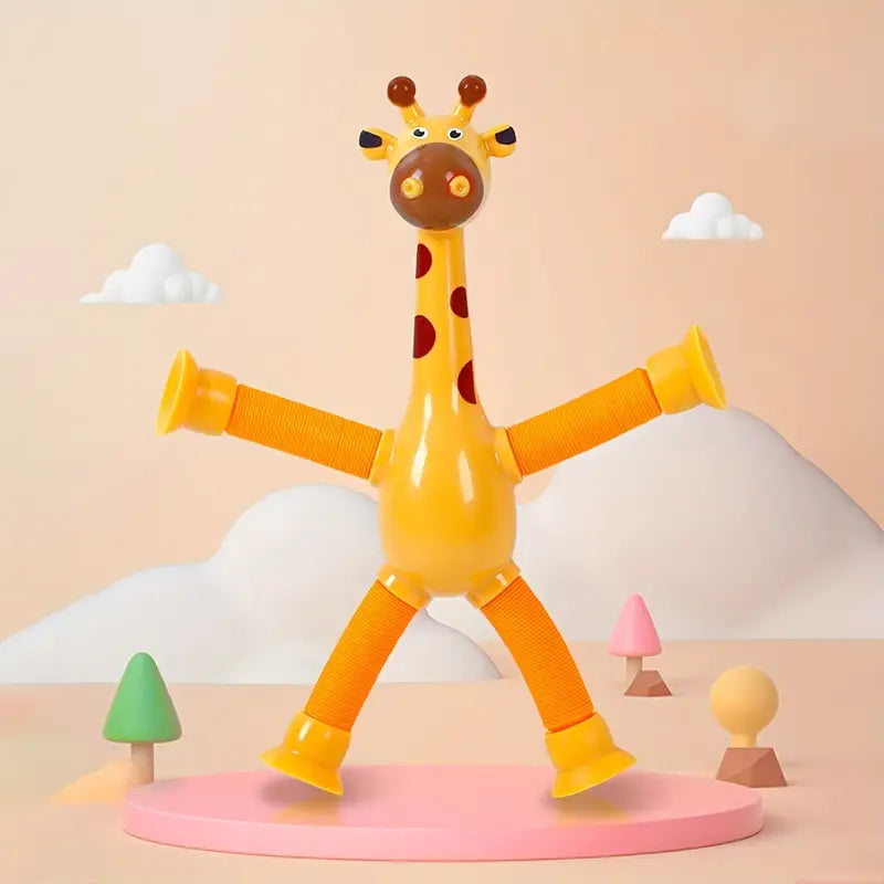 Giraffe Suction Cup Cartoon Creative Puzzle Toy, Stretching Tube, Telescopic Tube, Decompression Toys & Games - DailySale