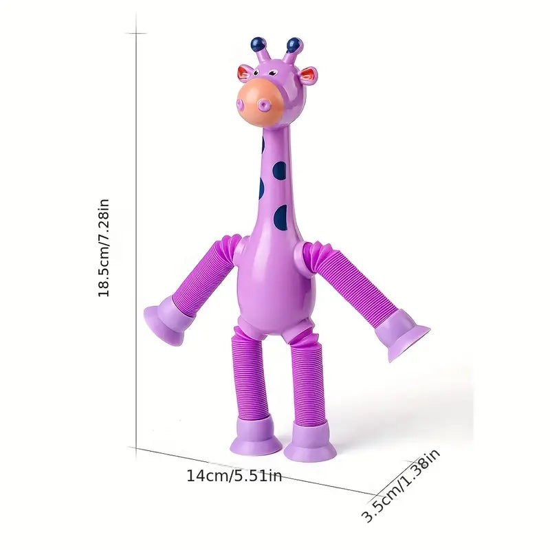 Giraffe Suction Cup Cartoon Creative Puzzle Toy, Stretching Tube, Telescopic Tube, Decompression Toys & Games - DailySale