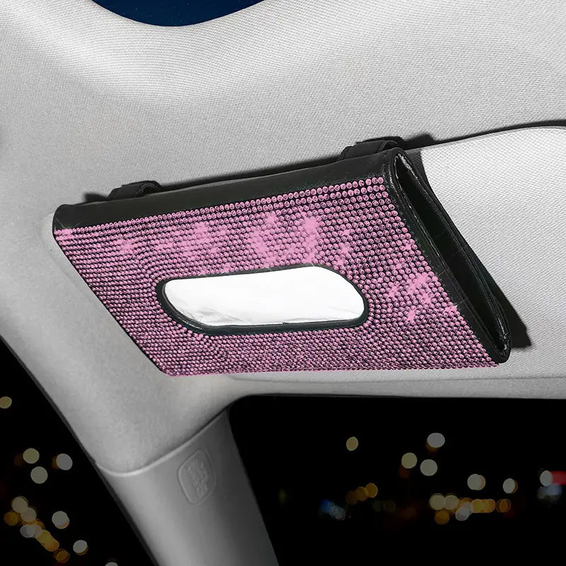 Glitter Sunscreen Tissue Box Automotive Pink - DailySale