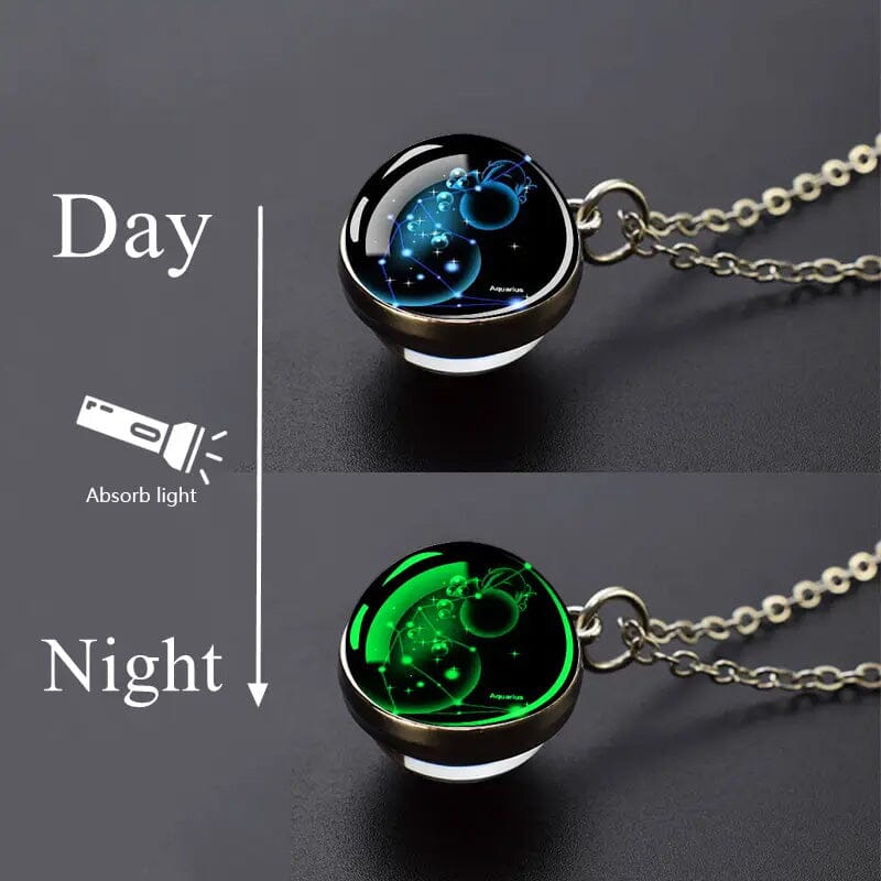 Glow-in-the-Dark Zodiac Pendant Necklace Necklaces - DailySale