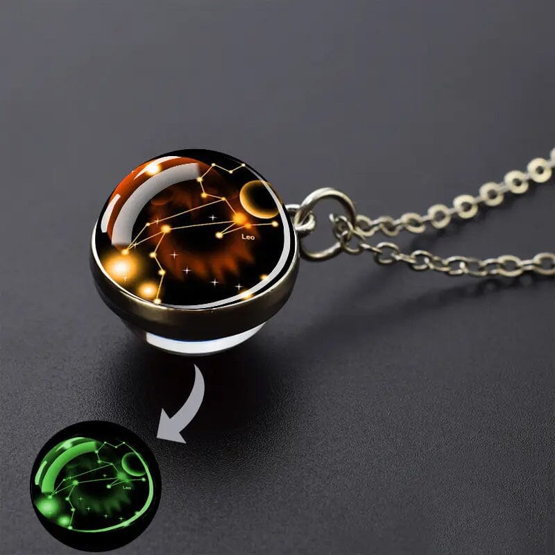 Glow-in-the-Dark Zodiac Pendant Necklace Necklaces Leo - DailySale