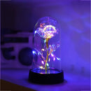 Golden Foil Rose Flower Lamp, Decorative Light Ornament Furniture & Decor White - DailySale