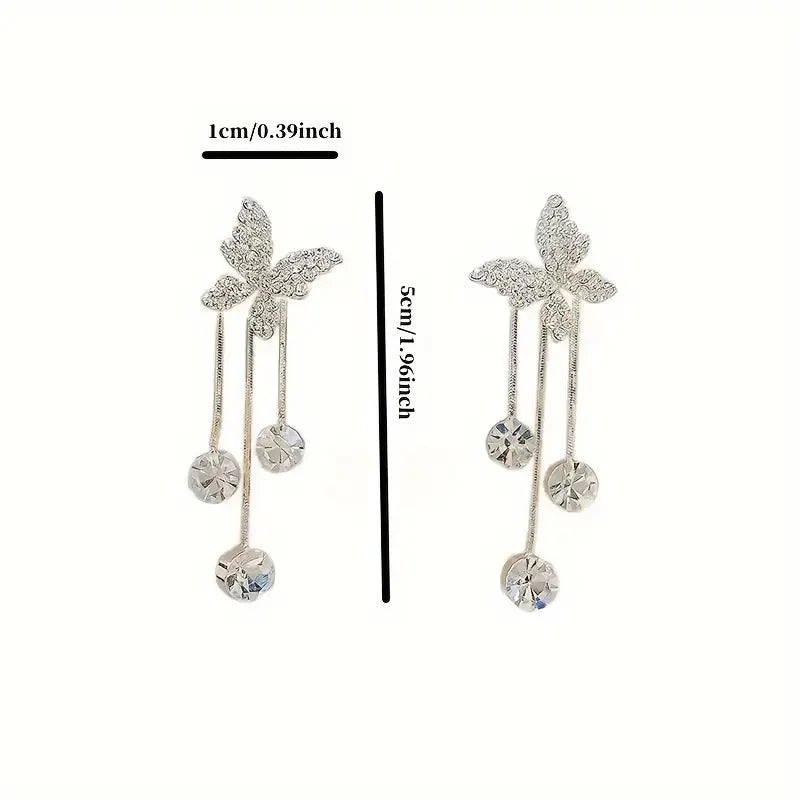 Golden-Tone Alloy Zirconia Dangle Earrings Earrings - DailySale