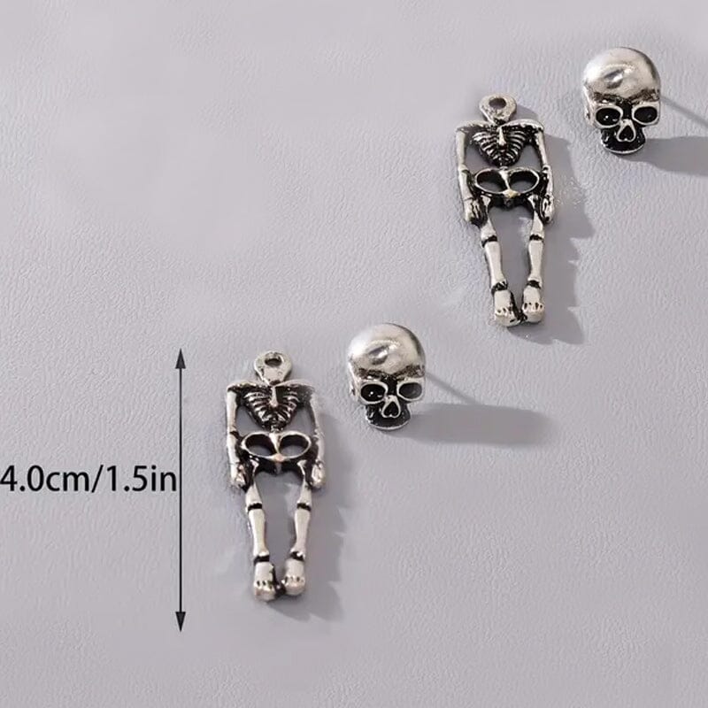 Gothic Dark Wind Skull Skeleton Hanging Earrings Earrings - DailySale