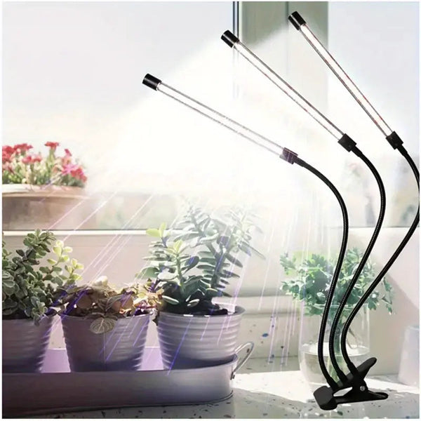 Grow Lights for Seed Starting Auto ON & Off Full Spectrum LED Plant Lights with Timer Garden & Patio 3 Head - DailySale