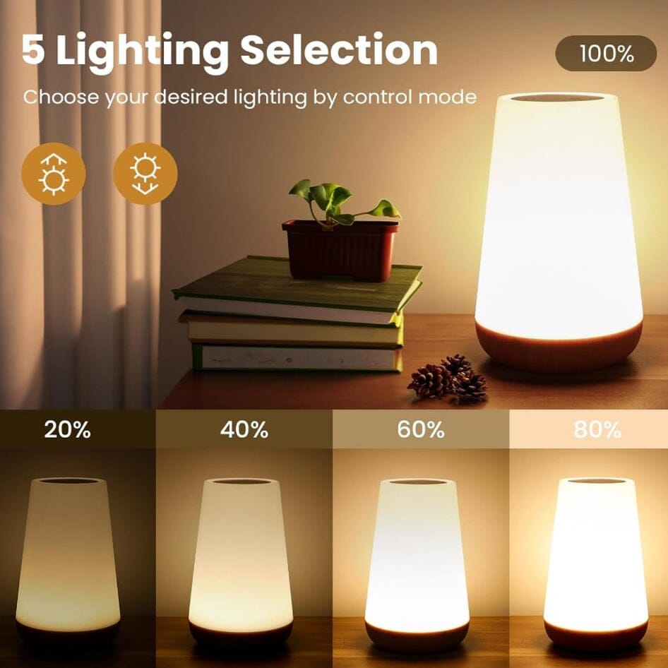 Hakol Dimmable Touch Lamp for Bedroom Indoor Lighting - DailySale