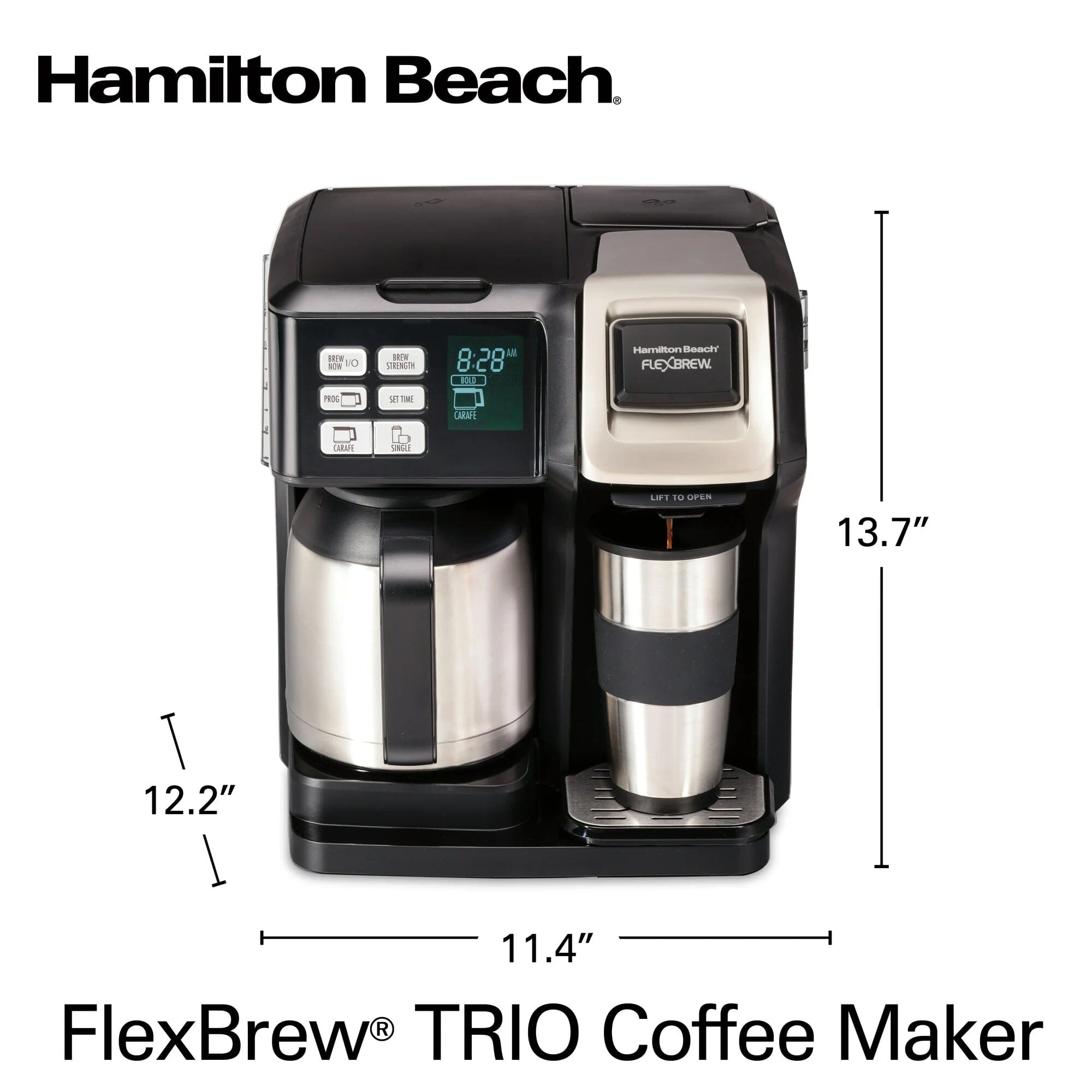 Hamilton Beach FlexBrew Trio Coffee Maker 10 Cup Thermal Carafe (Refurbished) Kitchen Appliances - DailySale