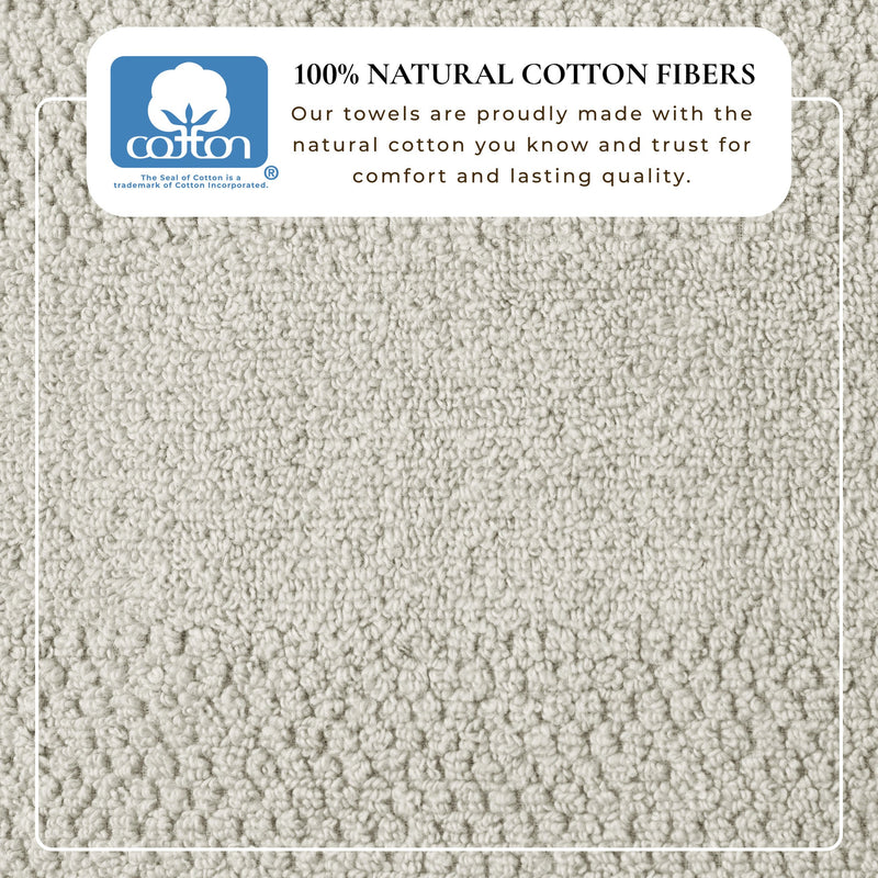 100% Cotton Woven Texture Bath Towel Set - Marbella Collection