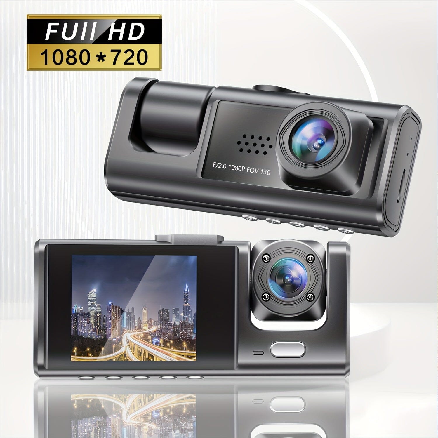 HD 1080P Car Dual Camera with IR Night Vision Loop Recording 2" IPS Screen Automotive - DailySale