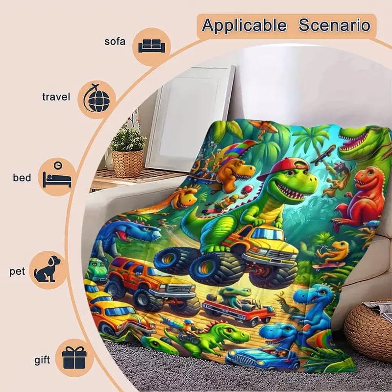 HD Digital Print Flannel Throw Blanket Bedding - DailySale