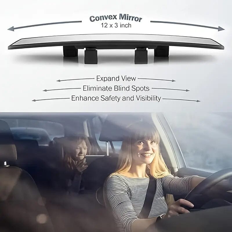 HD Wide-Angle Rearview Mirror for Cars, SUVs and Trucks Automotive - DailySale