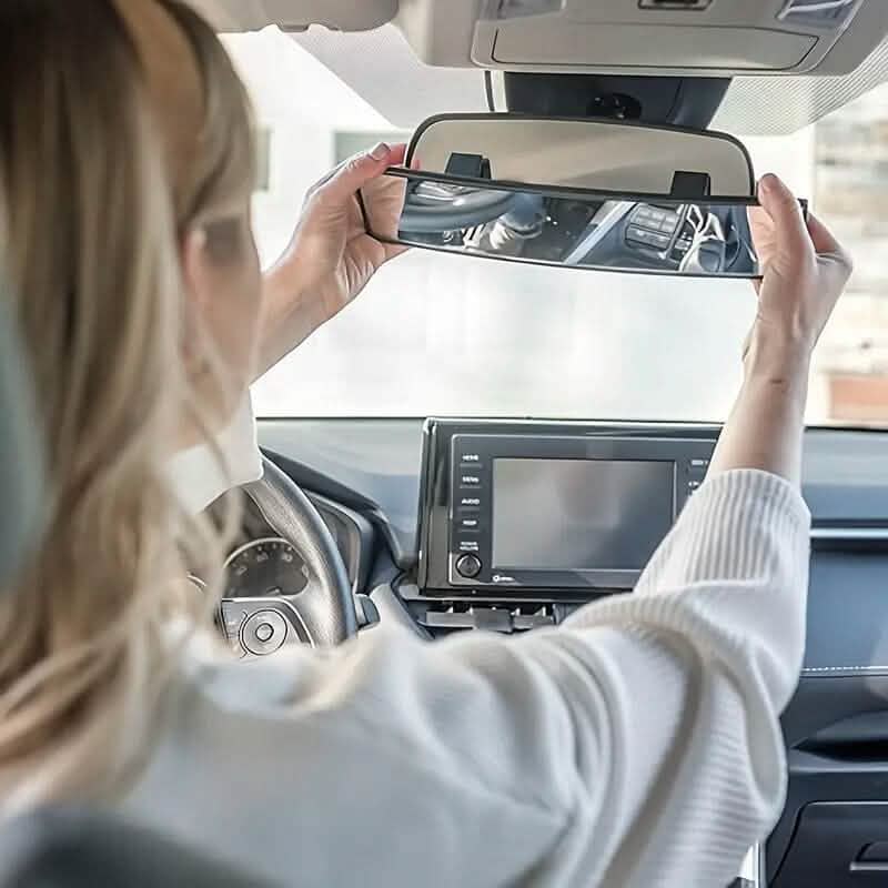 12 Inch Universal Wide Angle Rear View Mirror - Panoramic Clip-On Mirror For Cars, Trucks & SUVs