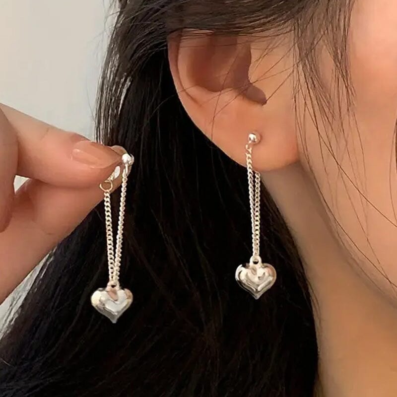 Heart Chain Design Earrings Earrings - DailySale