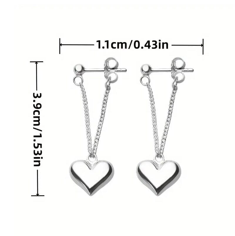 Heart-Shaped Dangle Earrings Earrings - DailySale