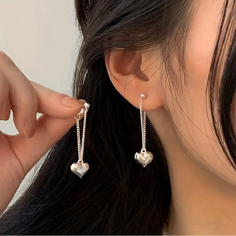 Heart-Shaped Dangle Earrings Earrings - DailySale