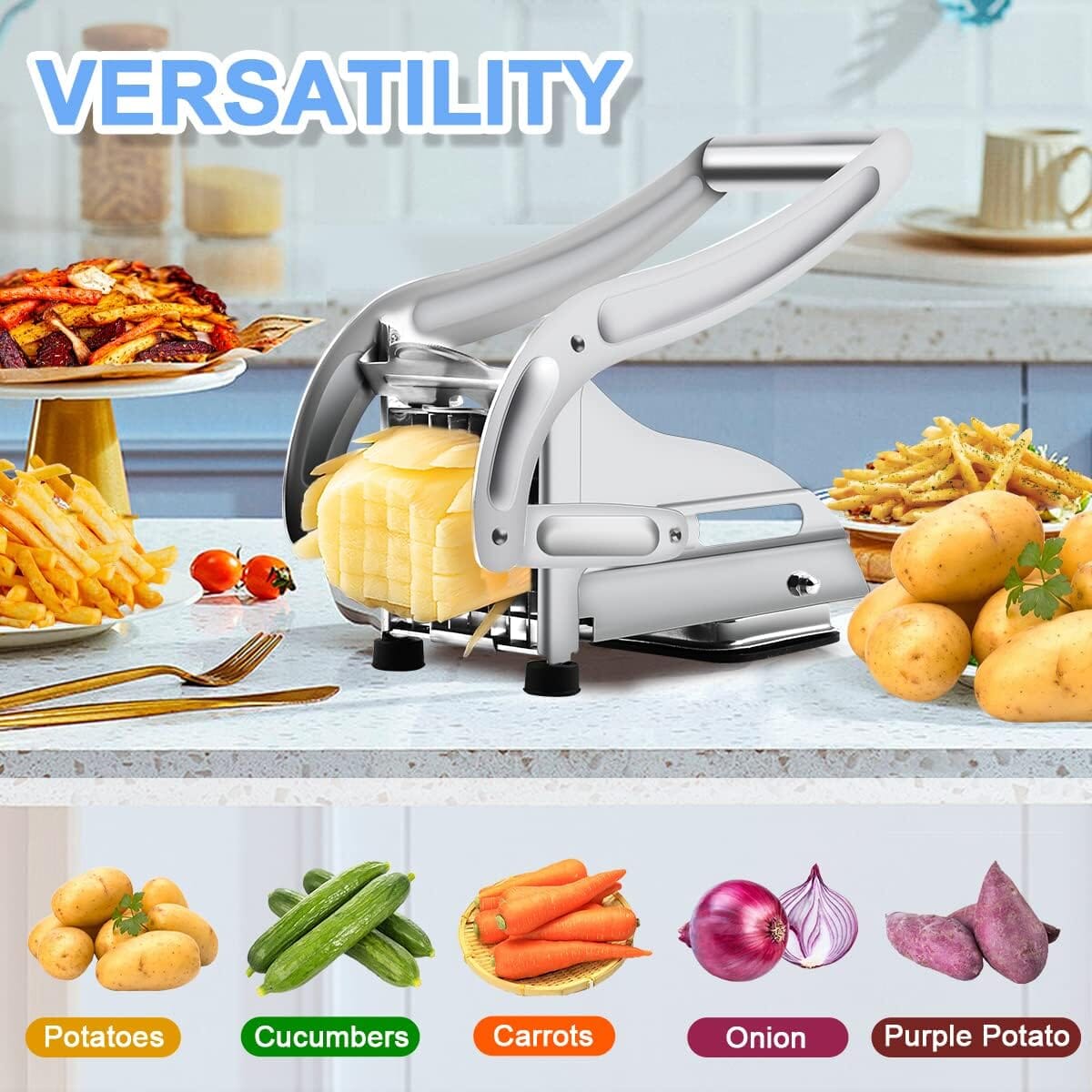 Heavy Duty Stainless Steel Potato Cutter Kitchen Tools & Gadgets - DailySale