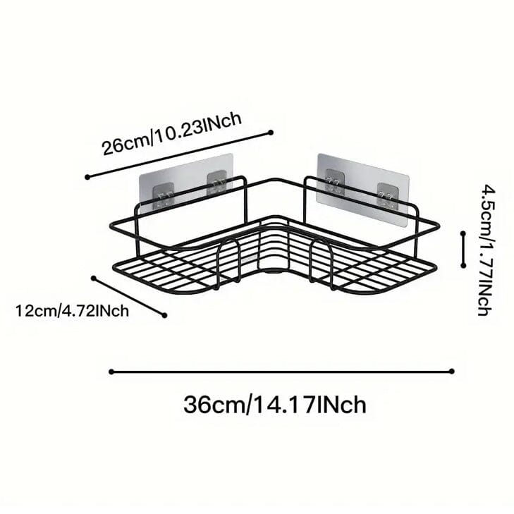 Heavy-Duty Triangle Wall Mounted Shower Caddy Rack Bath - DailySale