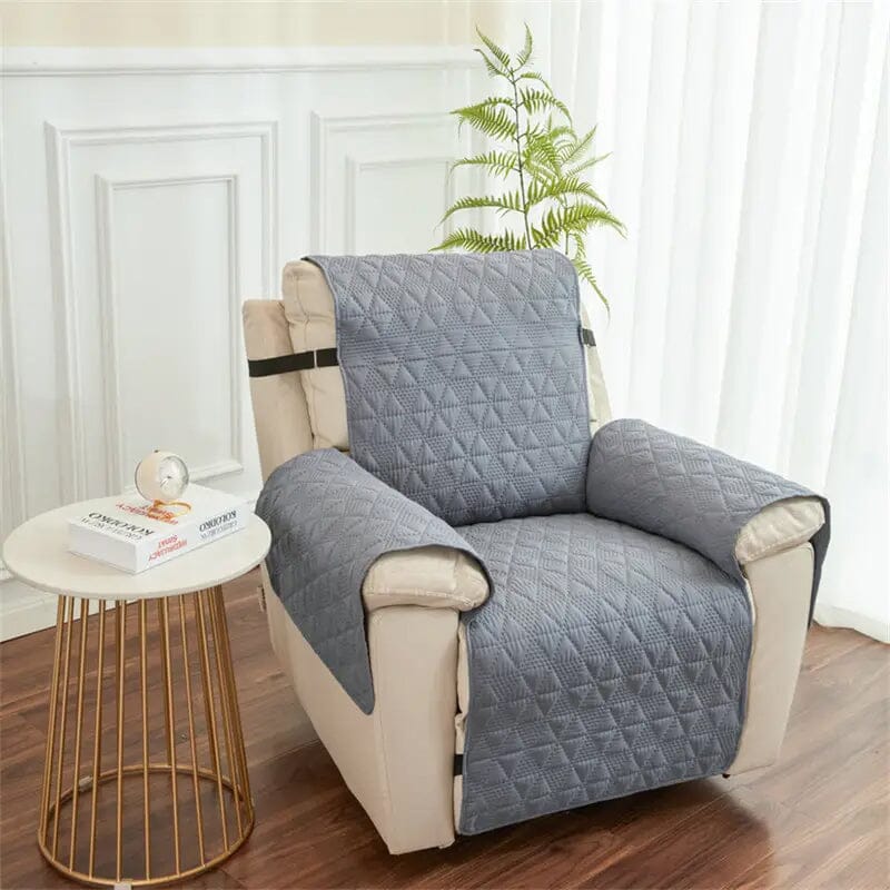 Hexagon Recliner Chair Soft Waterproof Protective Cover Furniture & Decor Blue Gray - DailySale