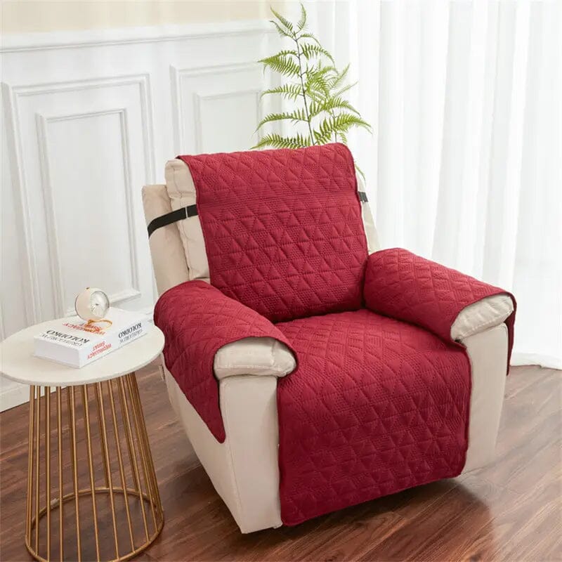 Hexagon Recliner Chair Soft Waterproof Protective Cover Furniture & Decor Wine Red - DailySale