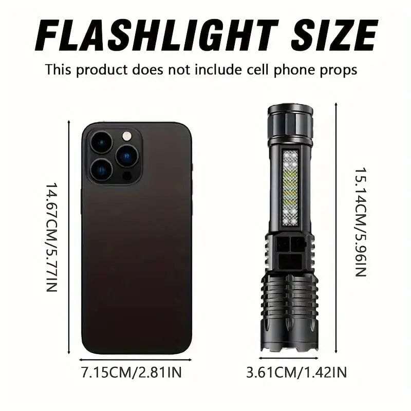 High Lumens Rechargeable LED Flashlights with Built In Battery Sports & Outdoors - DailySale