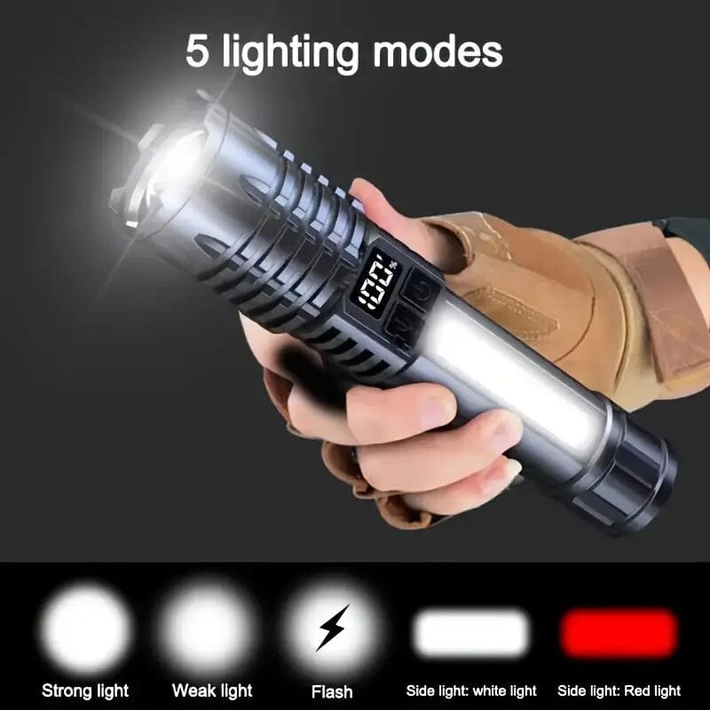 High Lumens Rechargeable LED Flashlights with Built In Battery Sports & Outdoors - DailySale