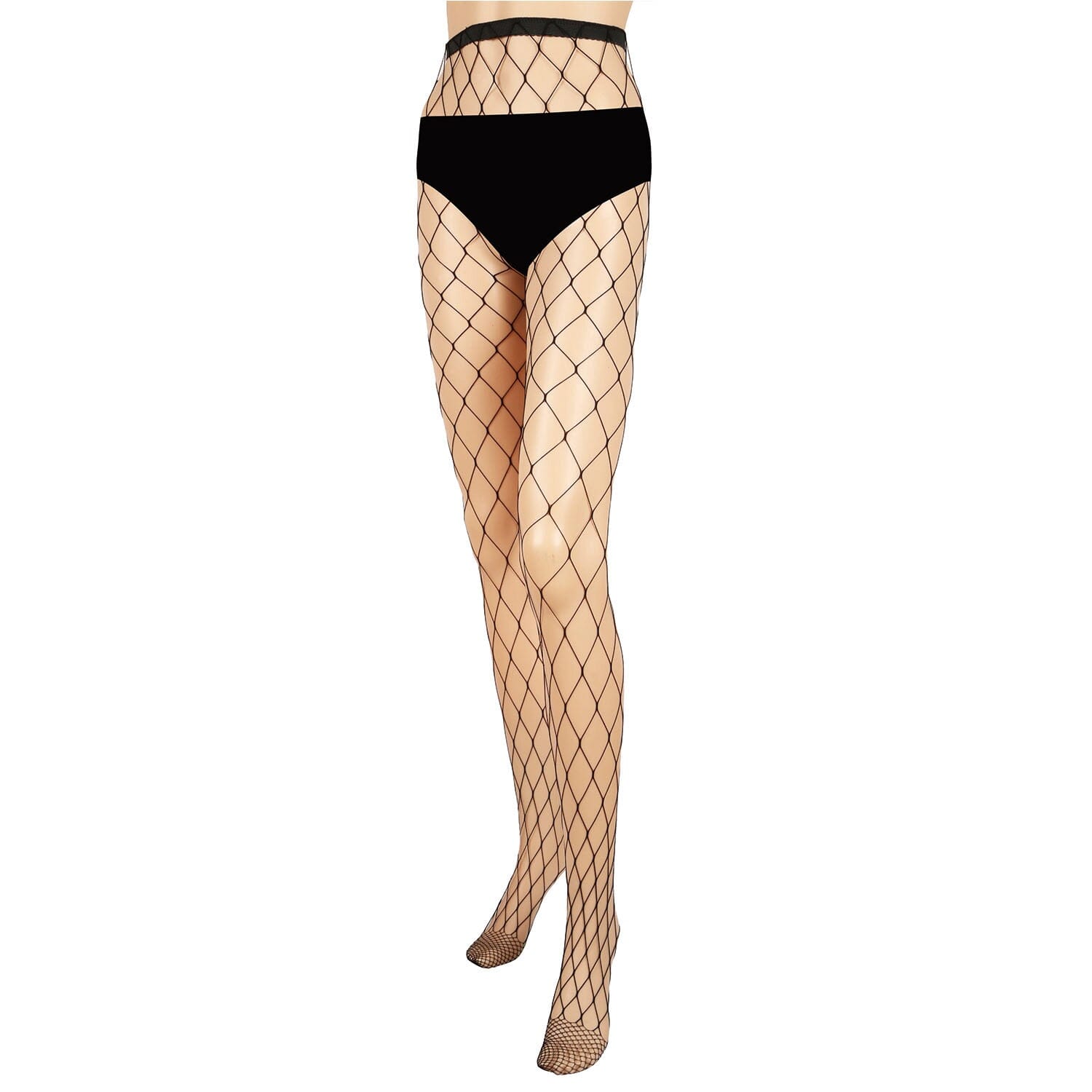 High Waist Pantyhose Stretchy Mesh Hollow Out Stockings Women's Swimwear & Lingerie Large Hole - DailySale