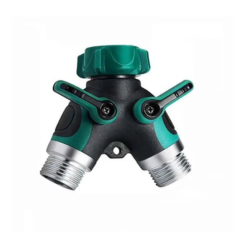 Hose Splitter 2 Way 3/4" Faucet Y Connector with Shut-off Valve Garden & Patio - DailySale