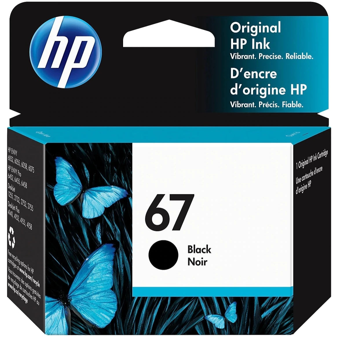 HP 67 Original Ink Cartridge 3YM55AN 3YM56AN Computer Accessories Black - DailySale