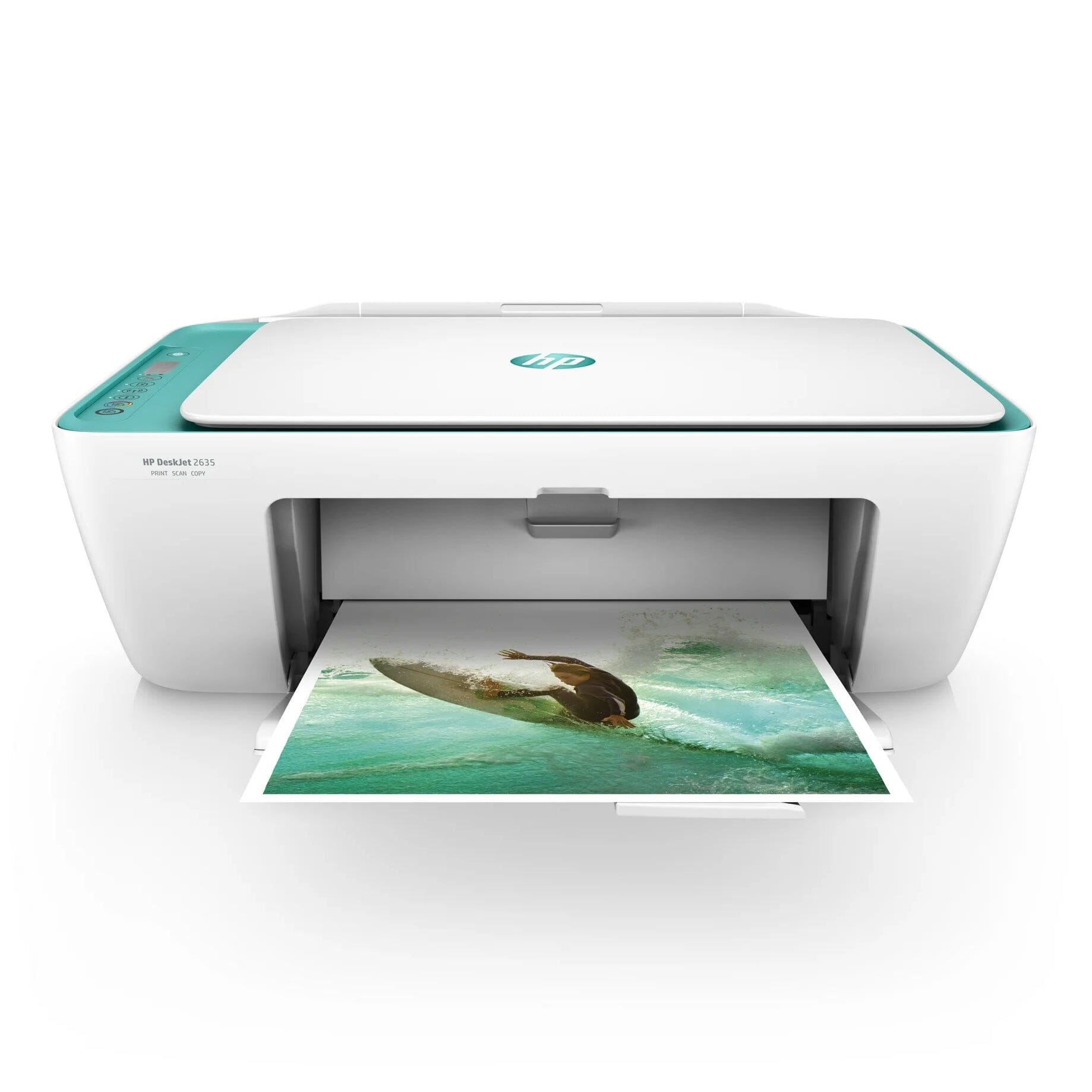 HP DeskJet 2635 No Ink Wireless All-in-One Printer - Green/Teal (Refurbished) Computer Accessories - DailySale