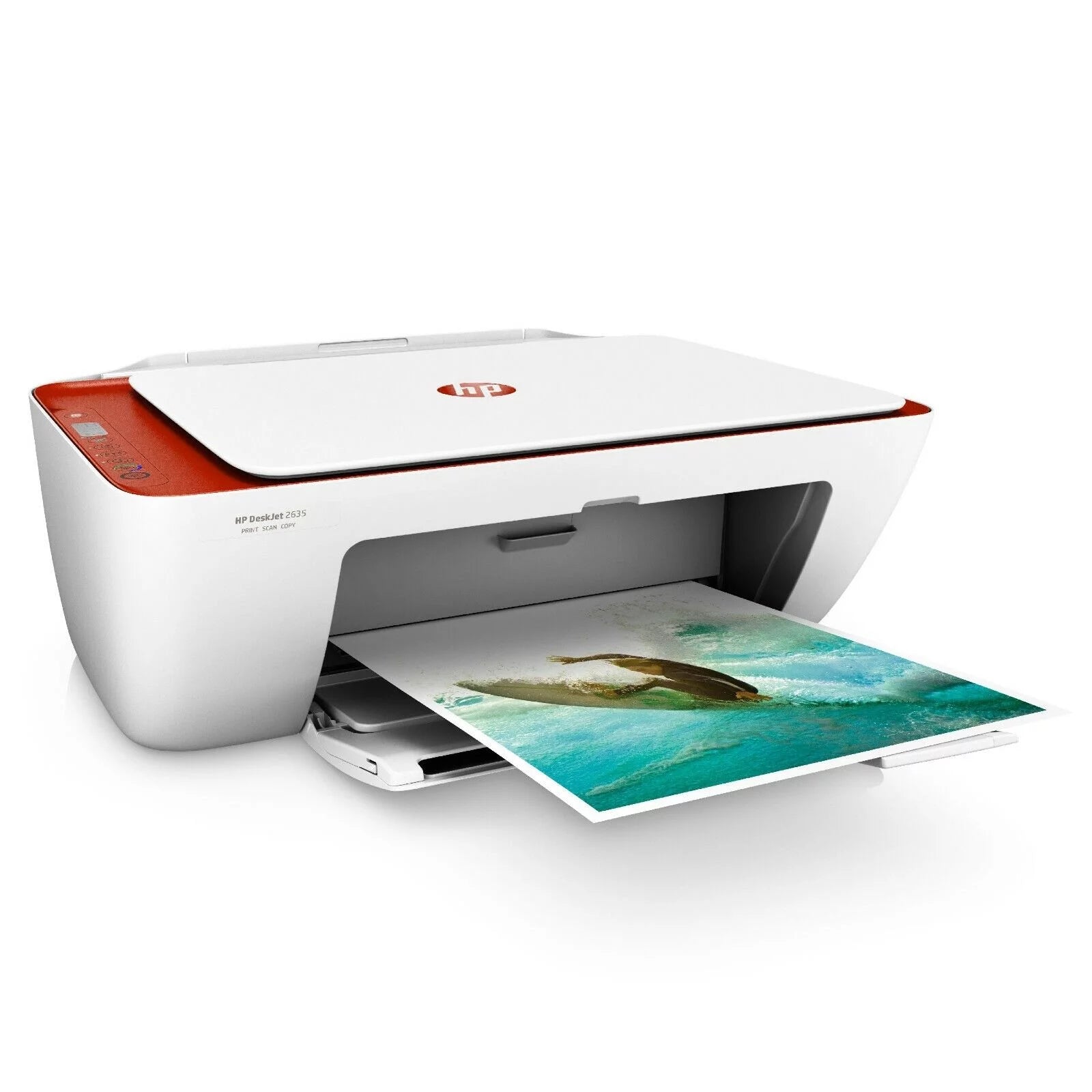 HP DeskJet 2635 NO INK Wireless All-in-One Printer (Red) (Refurbished) Computer Accessories - DailySale