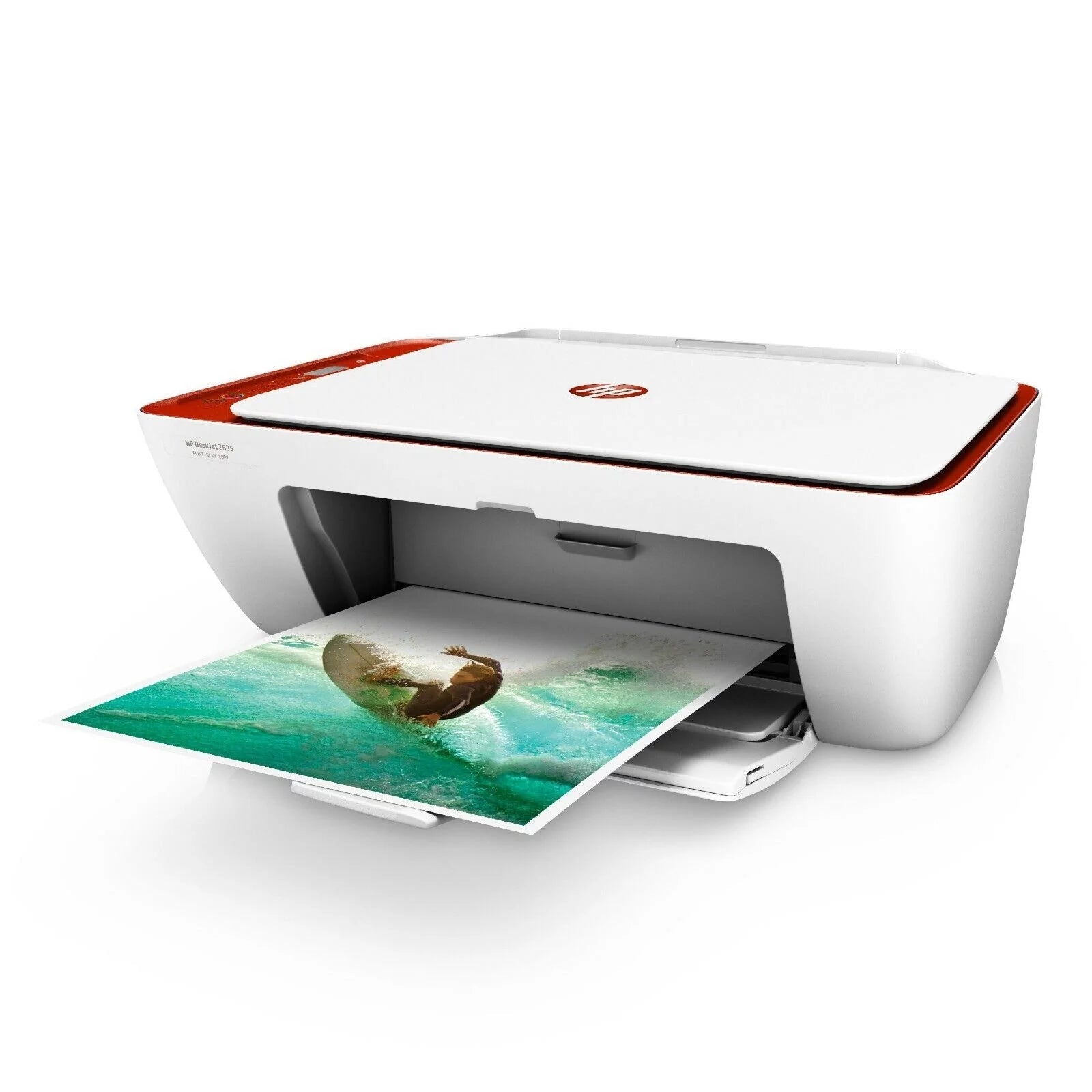 HP DeskJet 2635 NO INK Wireless All-in-One Printer (Red) (Refurbished) Computer Accessories - DailySale