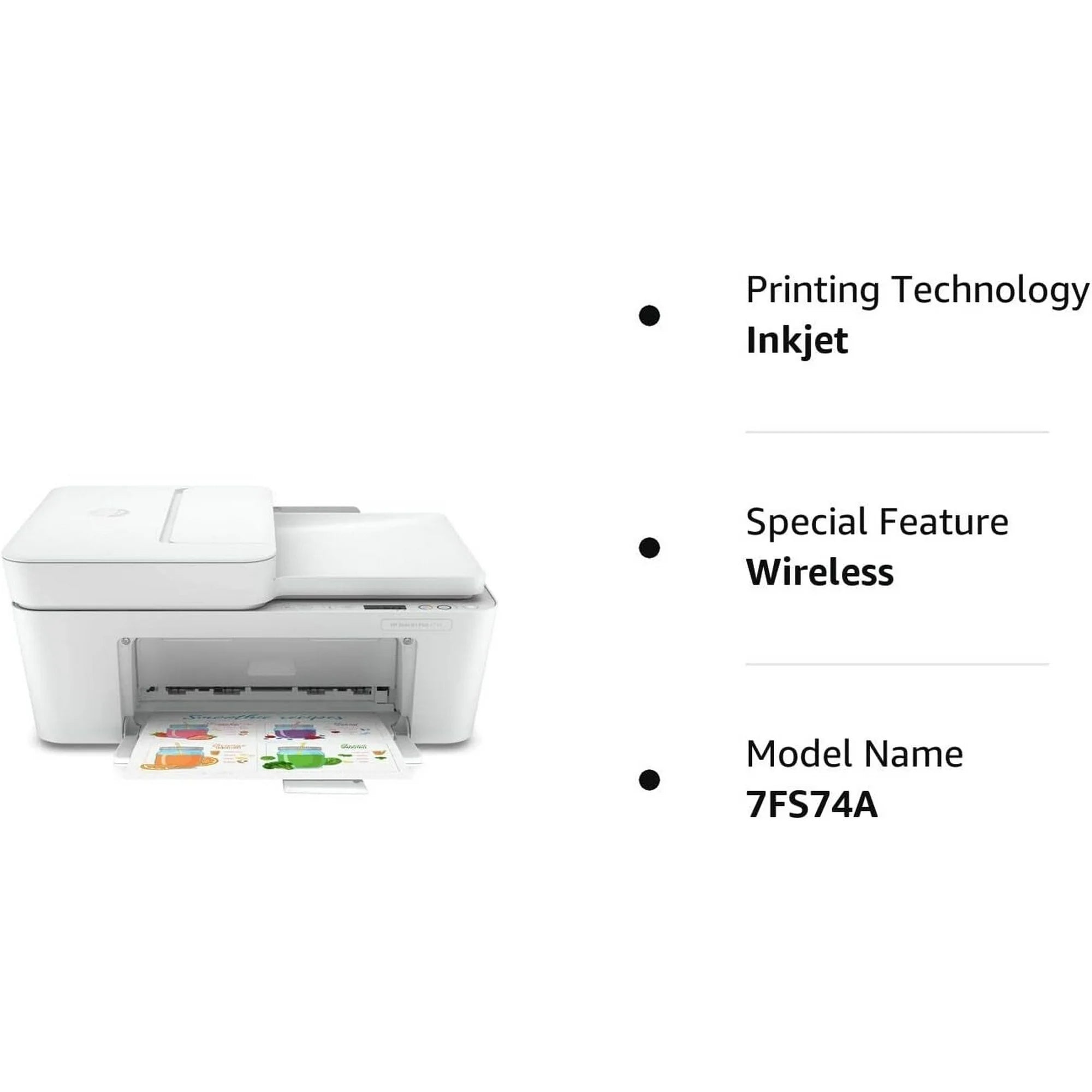 HP DeskJet Plus 4152 Wireless All-in-One Color Inkjet Printer (White) - Refurbished Computer Accessories - DailySale