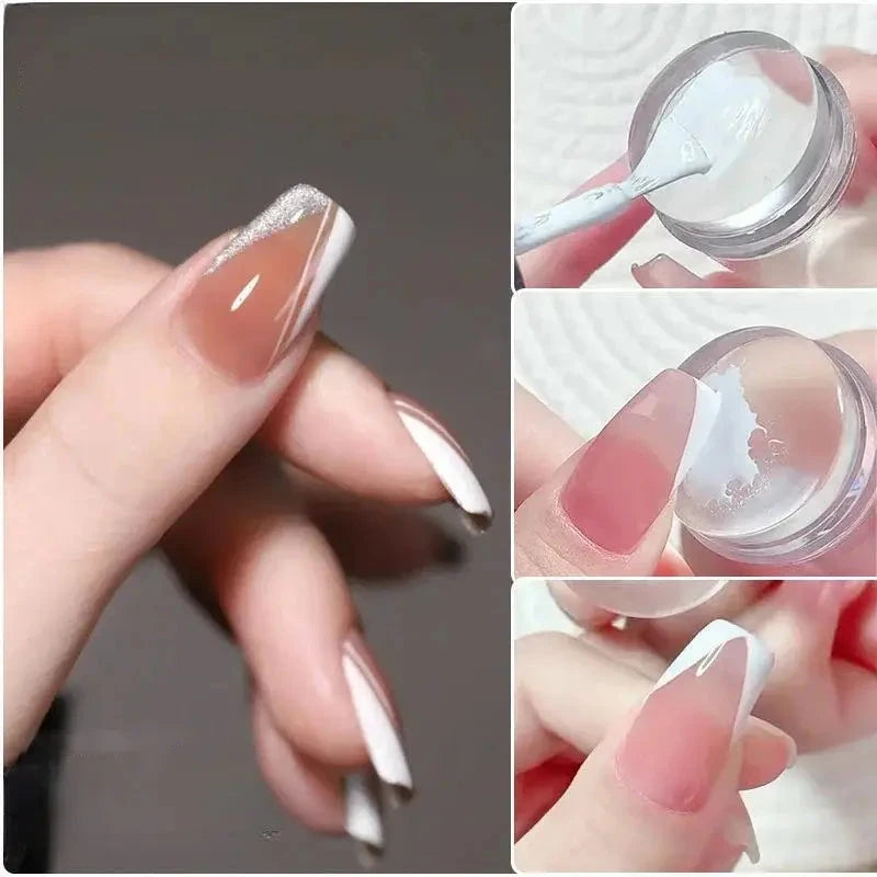 Hypoallergenic Silicone Nail Stamper and Scraper Set for French Manicure Stamping Plate Beauty & Personal Care - DailySale