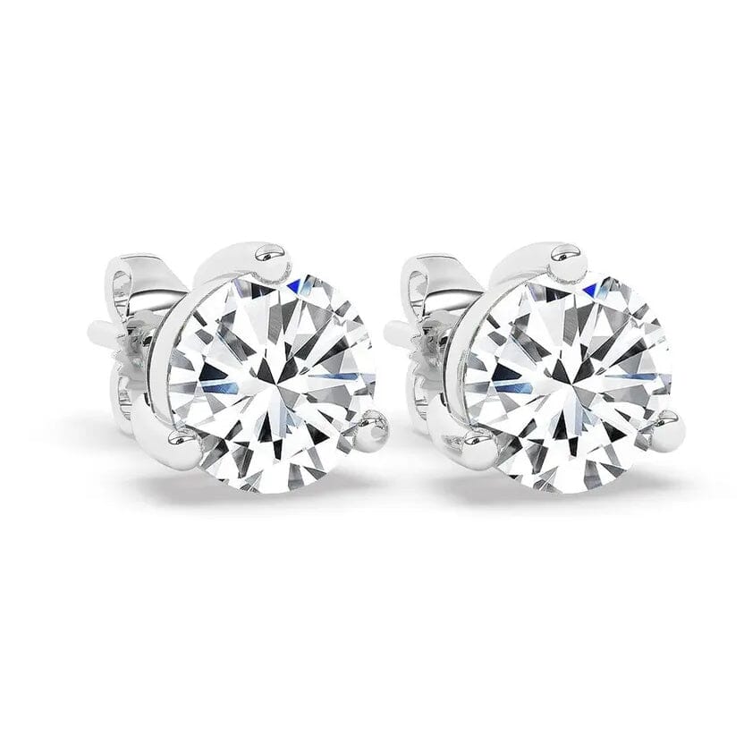 IGI, F/VS1, 3 CT Solitaire Lab-Grown Round Diamond Studs Earring 950 Platinum Earrings - DailySale