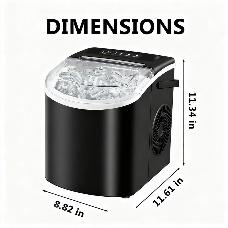 Portable Countertop Ice Maker Machine – Fast Ice Making, 2 Ice Sizes