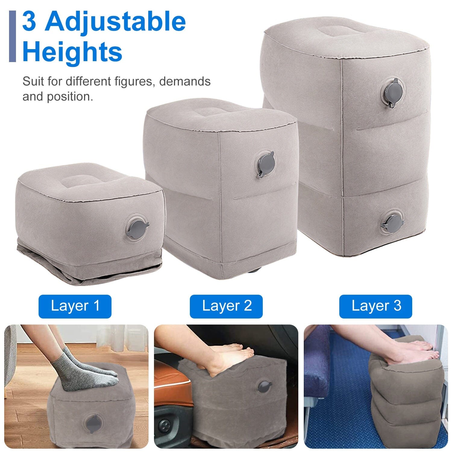 Inflatable Foot Rest with Air Bag Wellness - DailySale