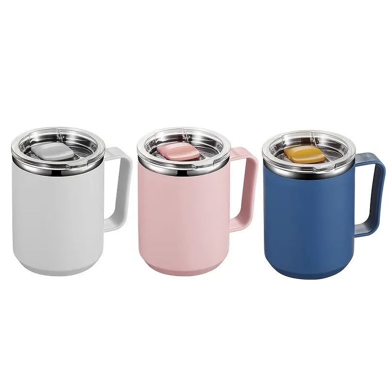 Insulated Coffee Mug with Handle and Lid, Double Wall Vacuum Coffee Mug Sports & Outdoors - DailySale