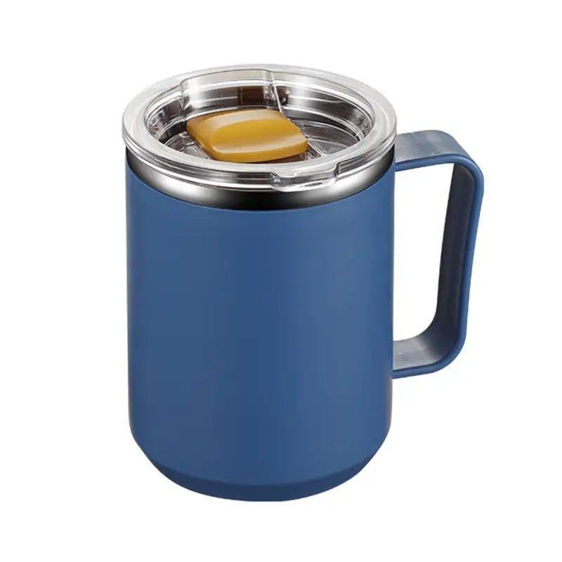 Insulated Coffee Mug with Handle and Lid, Double Wall Vacuum Coffee Mug Sports & Outdoors Dark Blue - DailySale