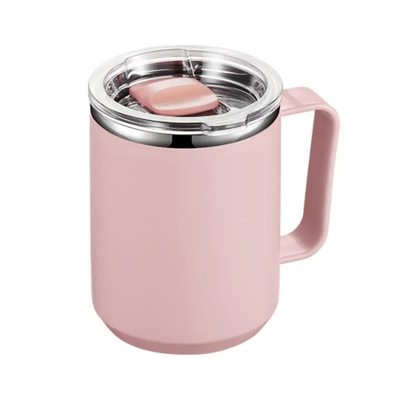 Insulated Coffee Mug with Handle and Lid, Double Wall Vacuum Coffee Mug Sports & Outdoors Pink - DailySale