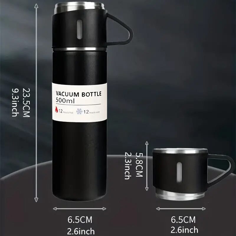 Insulated Stainless Steel Vacuum Flask Set Sports & Outdoors - DailySale