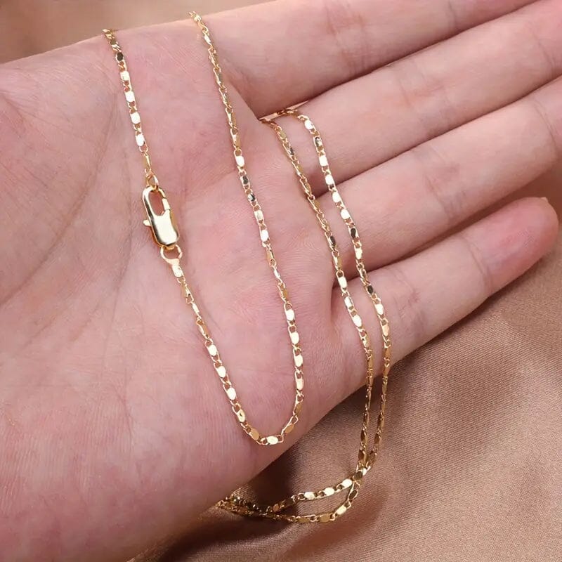 Italian 18K Gold Plated Punk Chain Necklace Necklaces 16” - DailySale