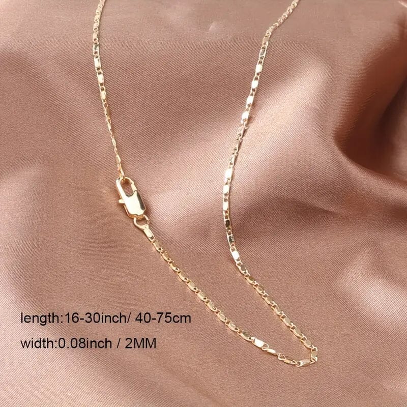 Italian 18K Gold Plated Punk Chain Necklace Necklaces - DailySale