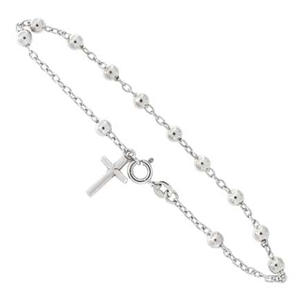 Italian 925 Sterling Silver Rosary Bracelet Bracelets - DailySale