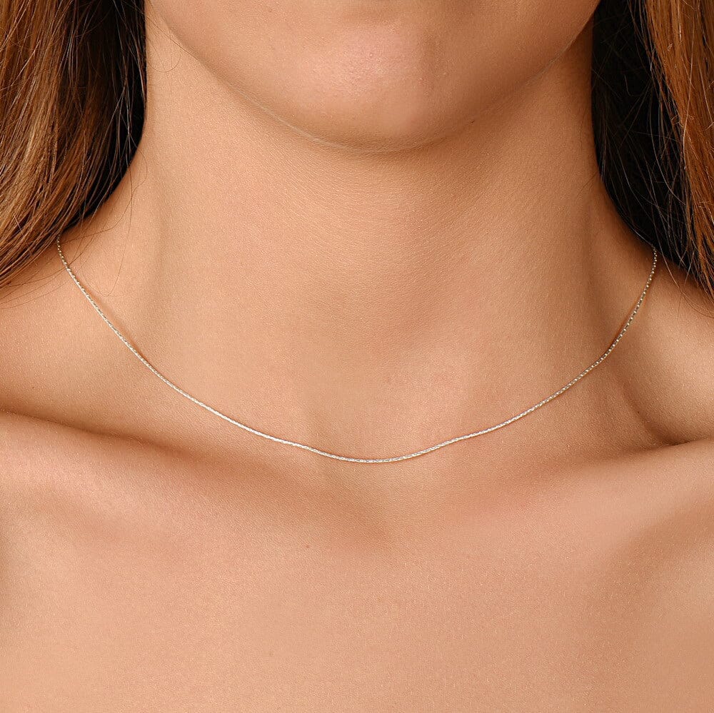 Italian Spark Chain Necklace in Solid Sterling Silver Necklaces - DailySale