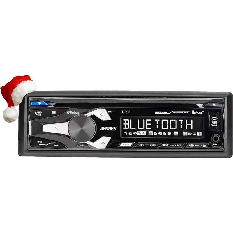 Jensen JCR311 10 Character LCD Single DIN Car Stereo Radio CD Player Automotive - DailySale